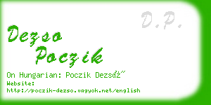 dezso poczik business card